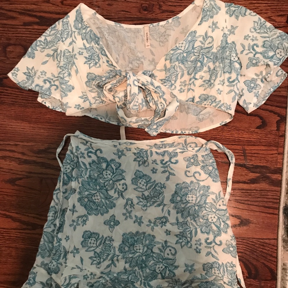 Top and skirt